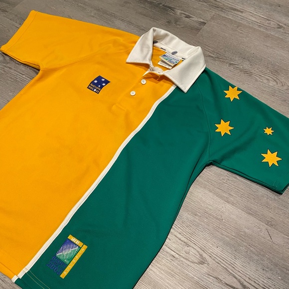 Australian Wallabies Rugby Union World Cup 2003 Green & Gold Jersey Men’s Small - Picture 2 of 4